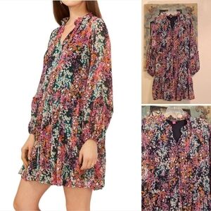 Vince Camuto Vibrant Floral Long Sleeve Dress. Excellent Condition NWOT Size L
